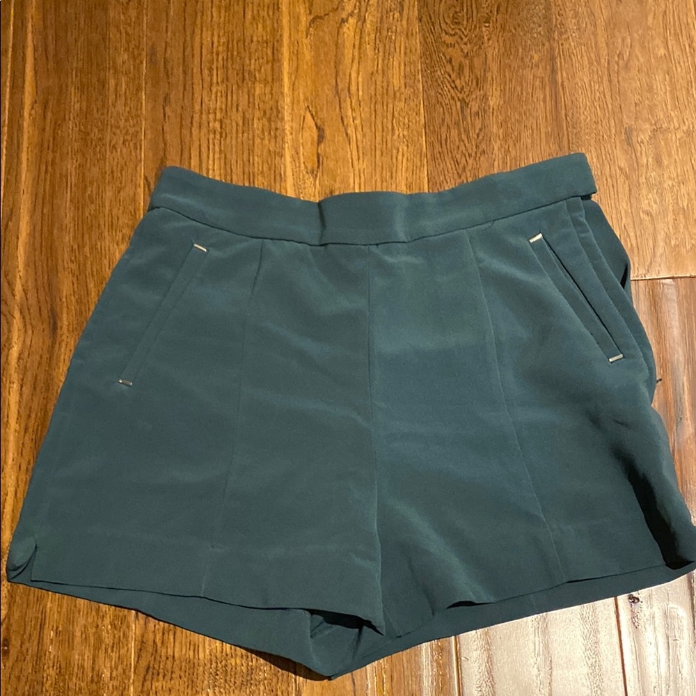 High Waist Green Women's Shorts